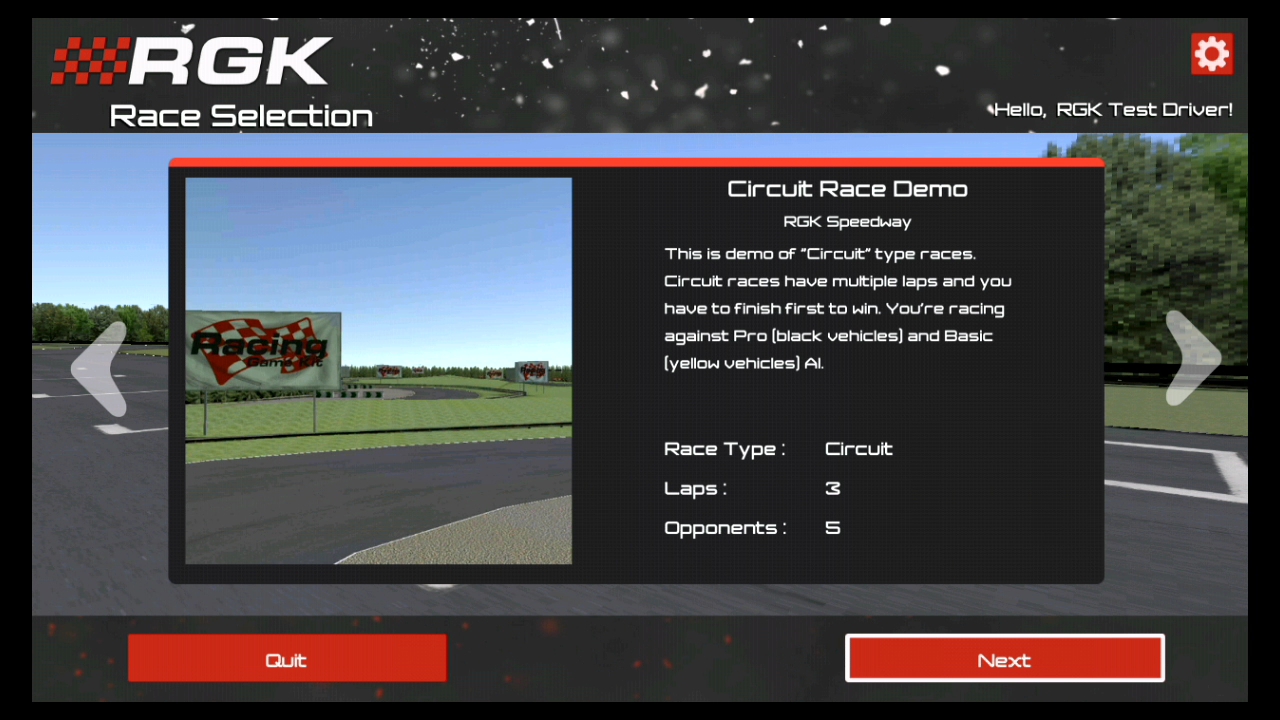 Screenshot of RGK 1.5 Demo