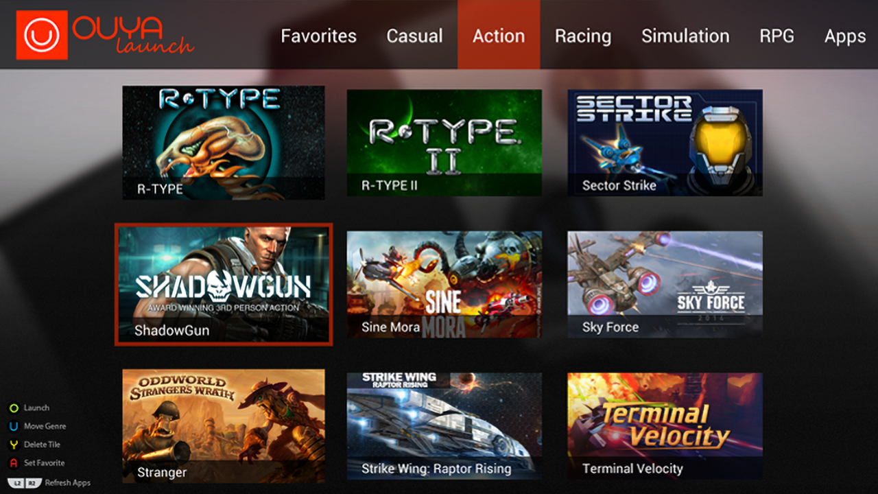 Screenshot of OUYAlaunch