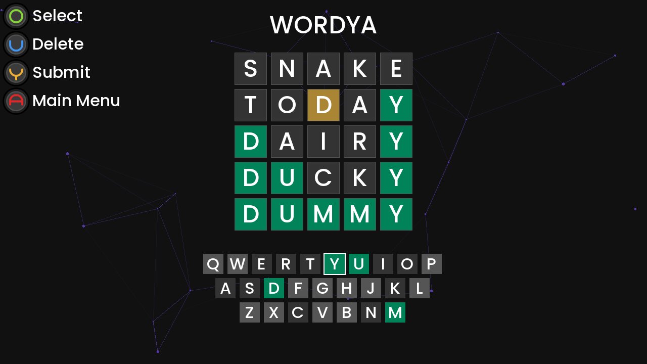 Screenshot of wordya