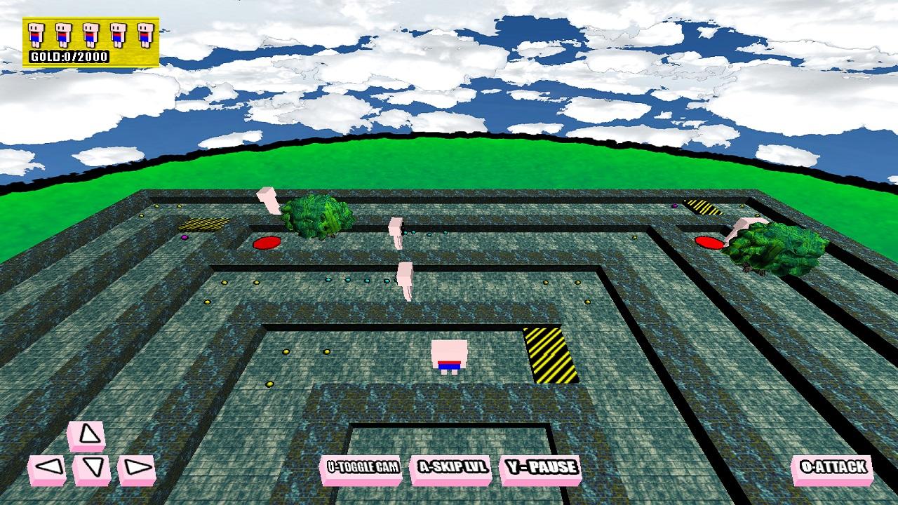 Screenshot of Attack of the Naked Blockheads 3D