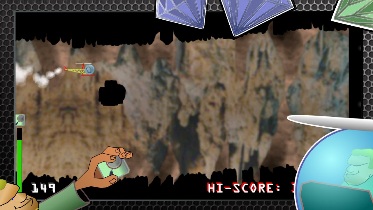 Screenshot of Helicopter. Escape the cave
