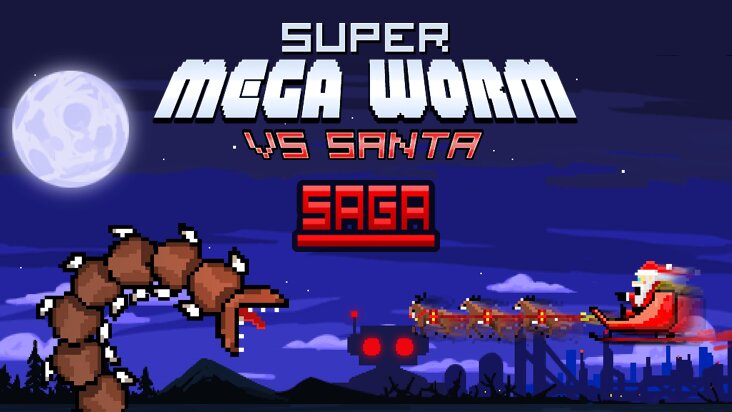 Screenshot of Super Mega Worm Vs Santa Saga