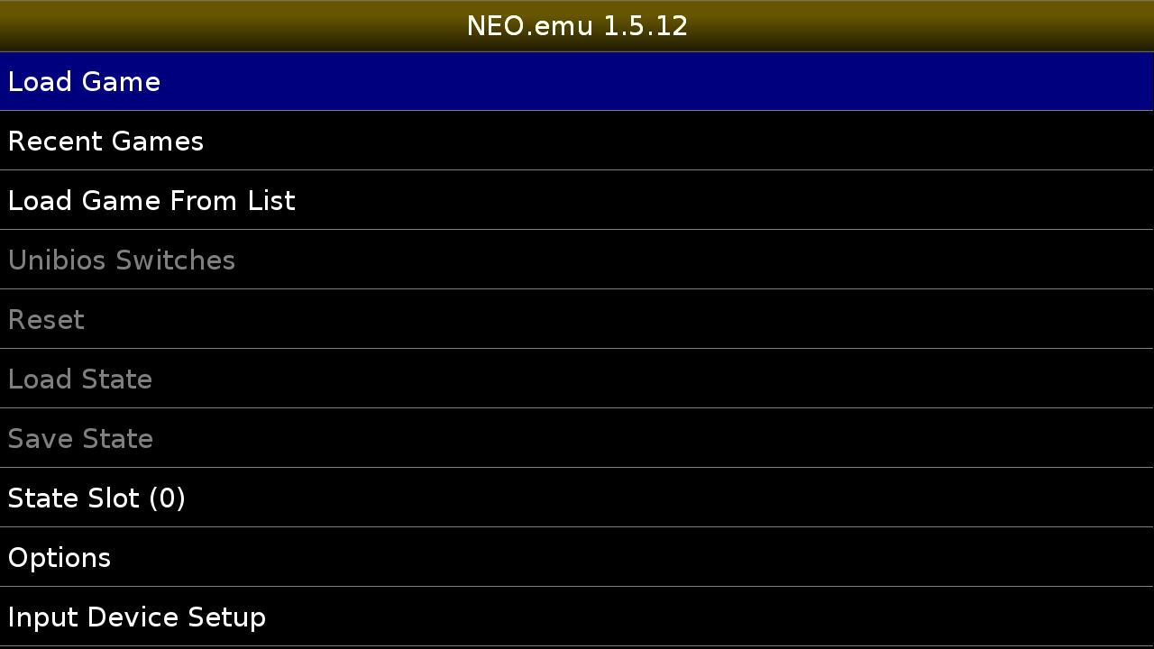 Screenshot of NEO.emu