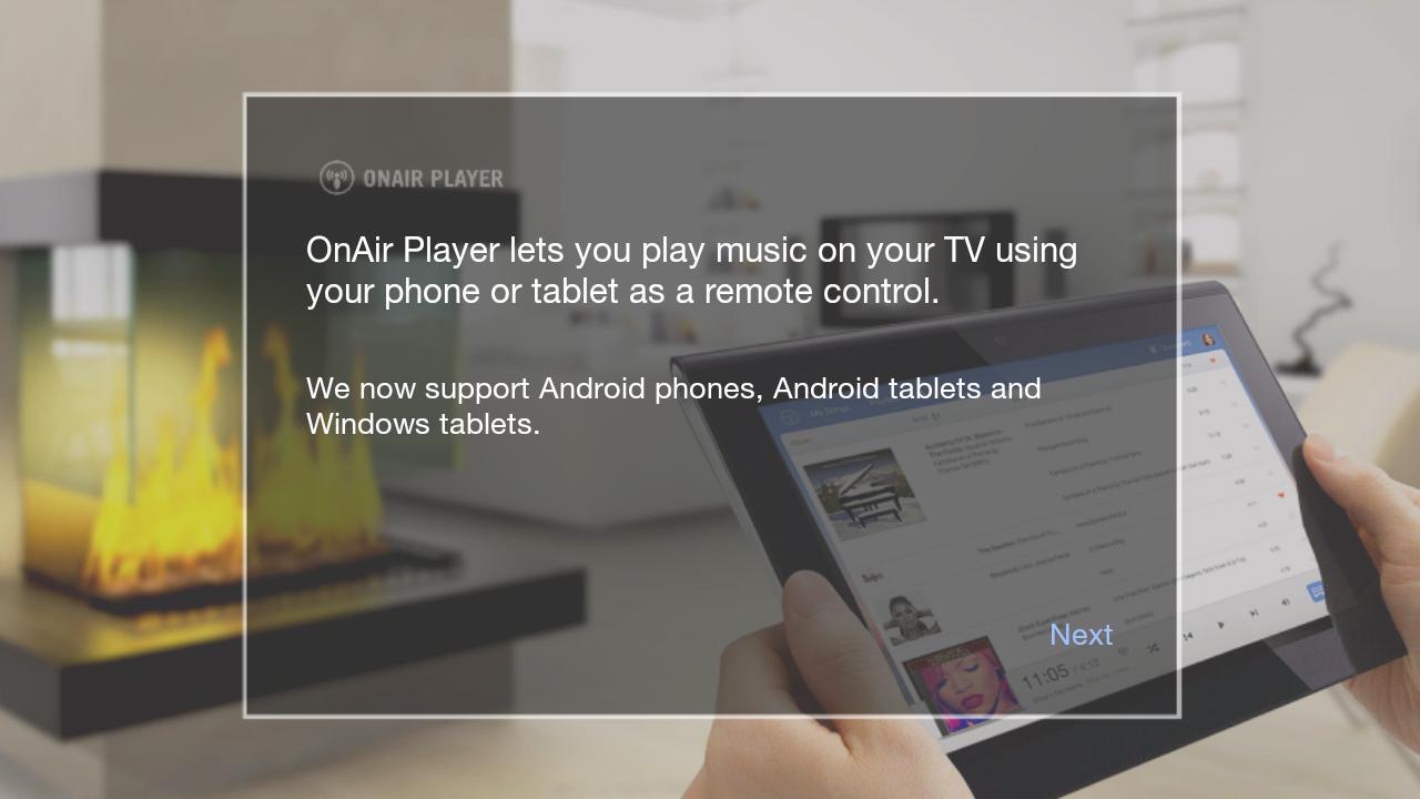 Screenshot of OnAir Player