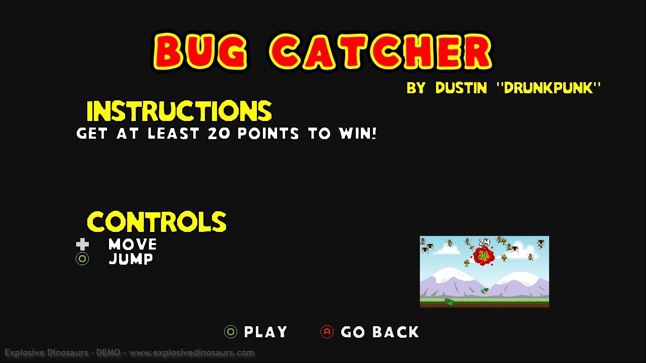 Screenshot of XD: DrunkPunk's Bug Catcher!