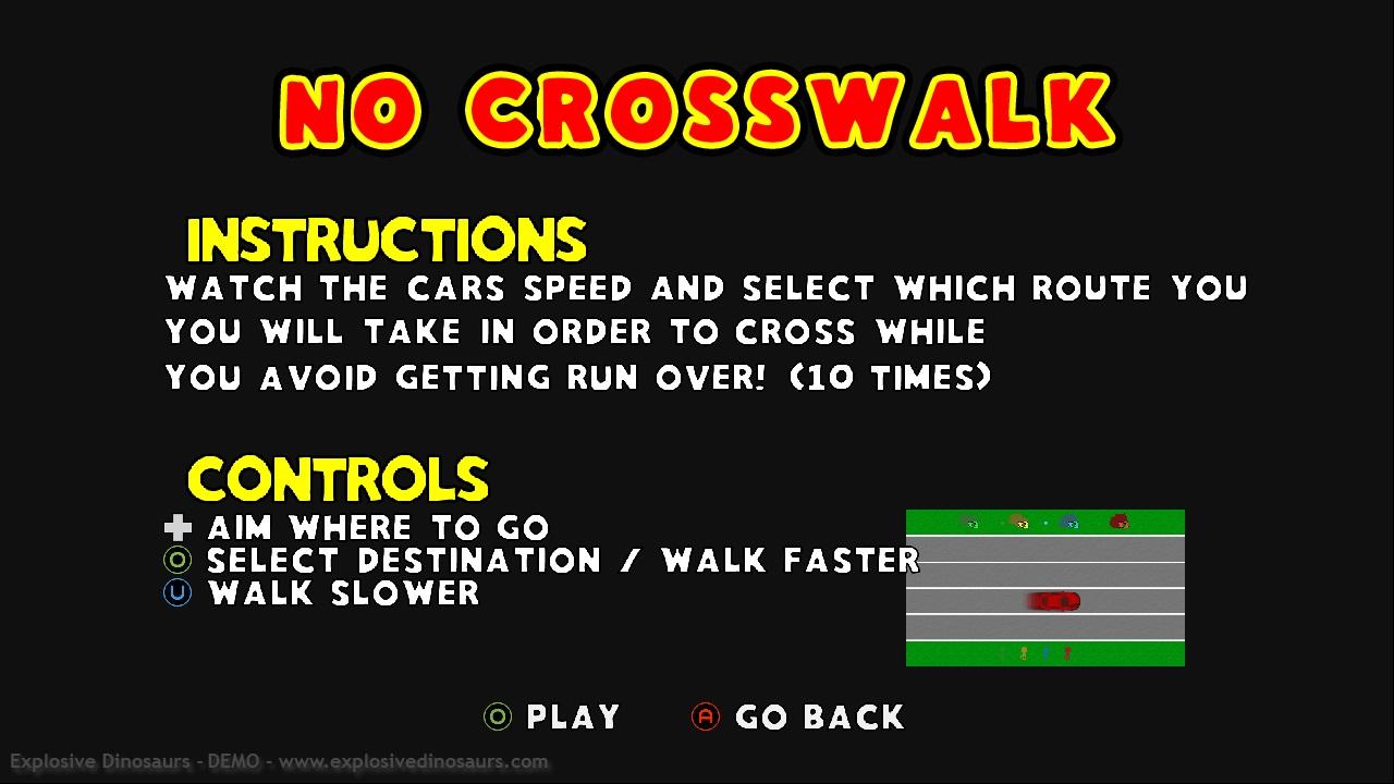 Screenshot of XD: No crosswalk