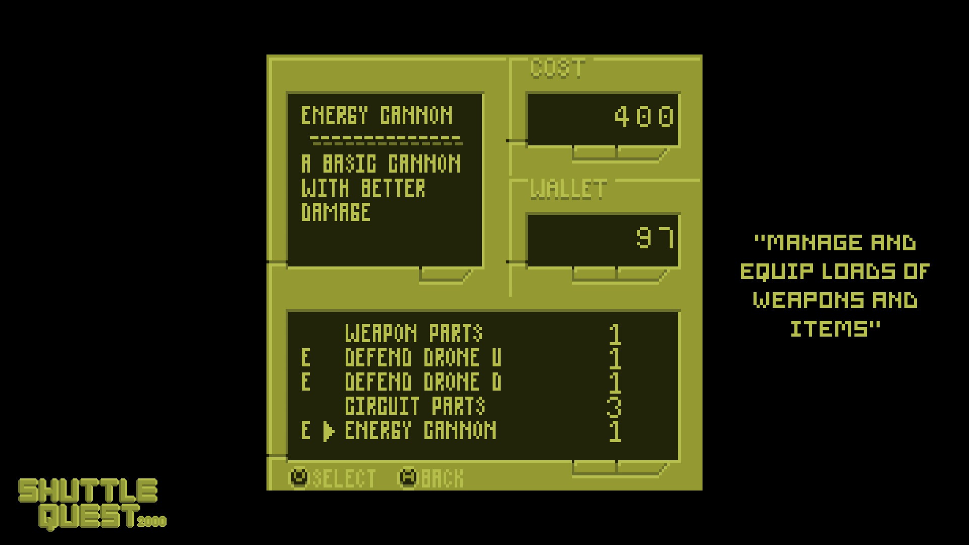 Screenshot of Shuttle Quest 2000