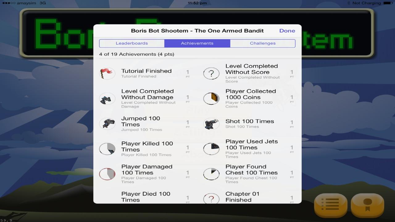 Screenshot of Boris Bot Shootem: the One Armed Bot