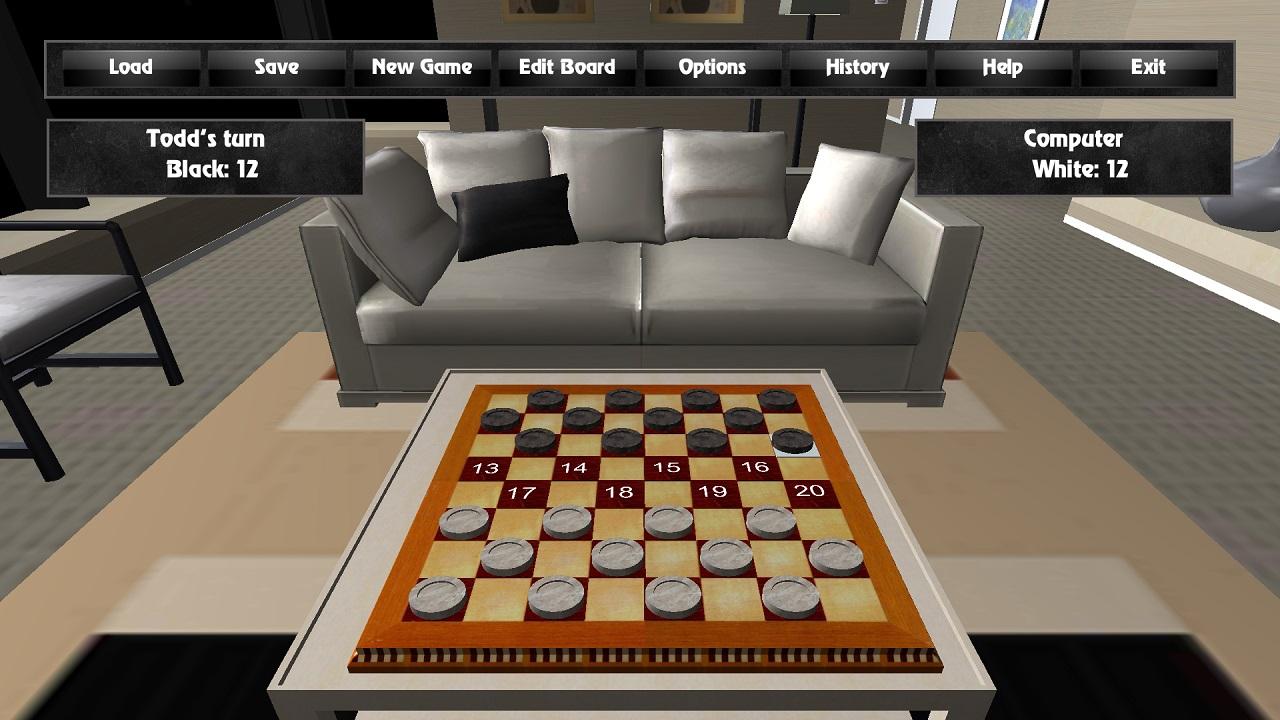 Screenshot of 3D Checkers for OUYA