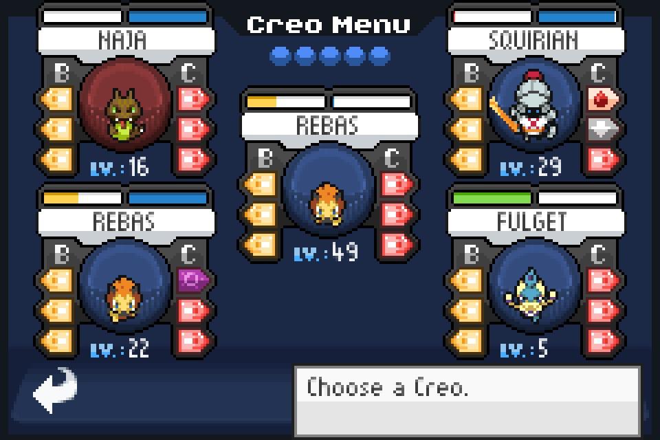 Screenshot of EvoCreo - Console Edition