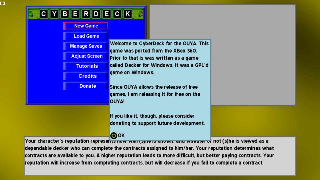 Screenshot of CyberDeck